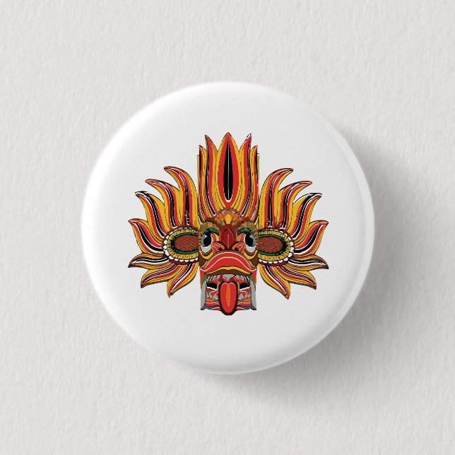 Raksha 1 Inch Round Button (Front)
