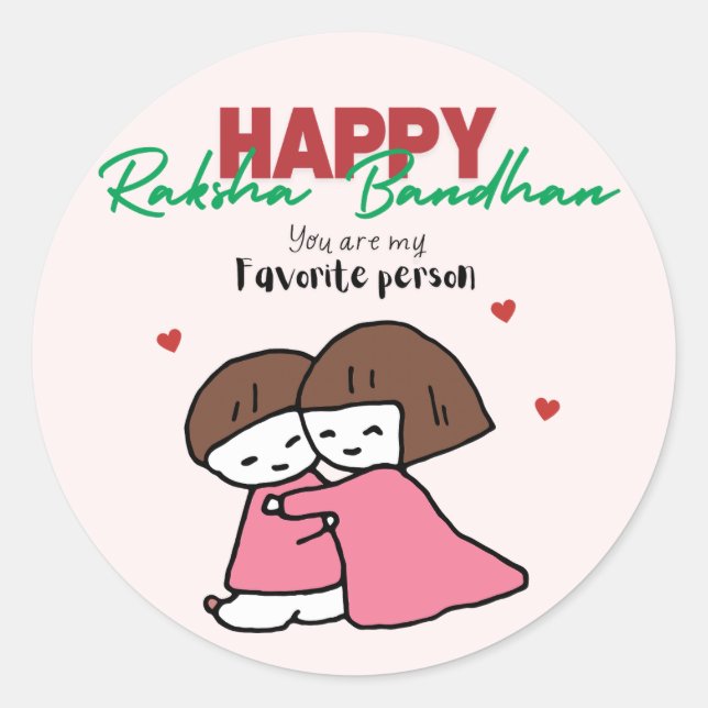 Raksha Bandhan Classic Round Sticker (Front)