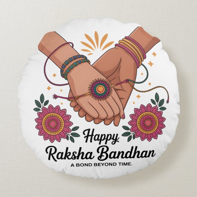Raksha Bandhan Round Pillow (Front)