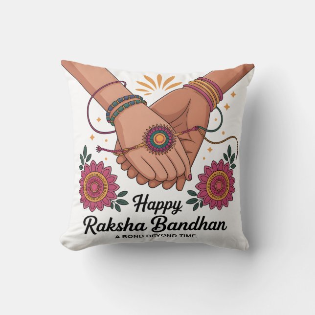 Raksha Bandhan Throw Pillow (Front)