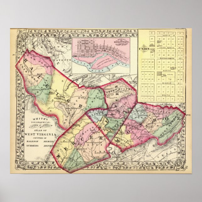 Raleigh, Mercer, Summers, Monroe counties Poster (Front)