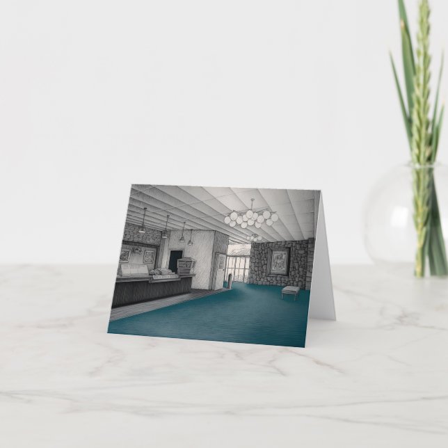 Raleigh, NC - Cardinal Theatre Lobby Notecard (Front)