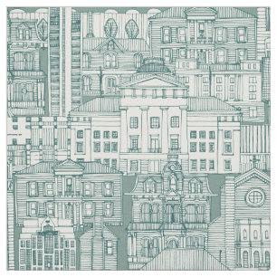 Raleigh NC toile jade Fabric