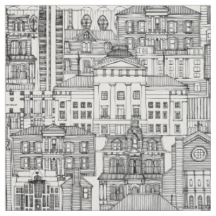 Raleigh NC toile noir blanc tissu