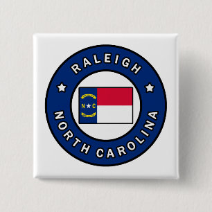Raleigh North Carolina 2 Inch Square Button