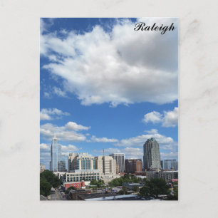 Raleigh North Carolina City Skyline Travel Photo Postcard
