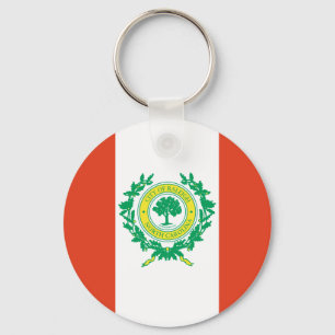 Raleigh, North Carolina Flag Keychain