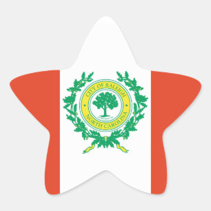 Raleigh, North Carolina Flag Star Sticker