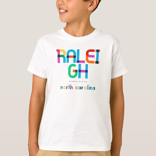 Raleigh North Carolina Mid Century, Pop Art, T-Shirt (Front)