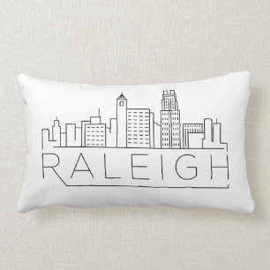 Raleigh, North Carolina Skyline Lumbar Pillow