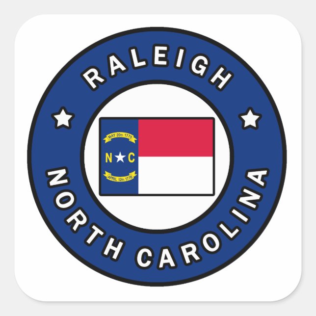 Raleigh North Carolina Square Sticker (Front)
