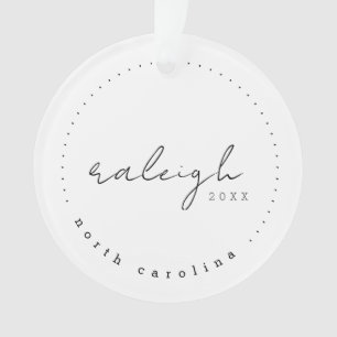 Raleigh North Carolina Travel USA Simple Ornement