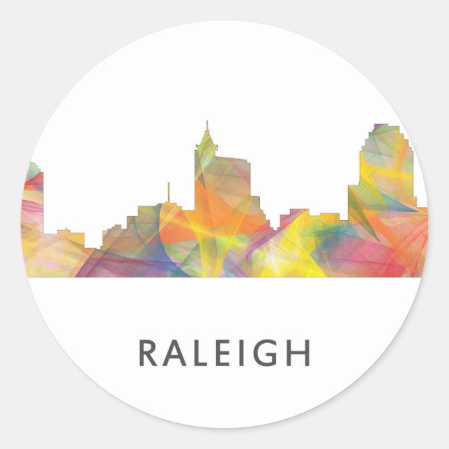 RALEIGH, NORTH CAROLINA WB1 - CLASSIC ROUND STICKER (Front)