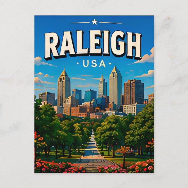 Raleigh State Capitol Travel Keepsake Postcard (Front)