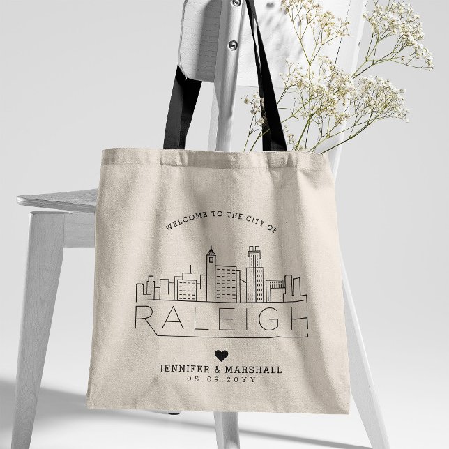 Raleigh Wedding | Stylized Skyline Tote Bag (Creator Uploaded)
