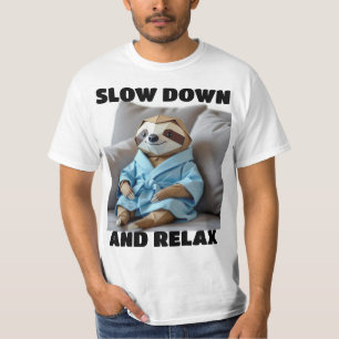 "Ralentir et se détendre" T-shirt Origami Sloth