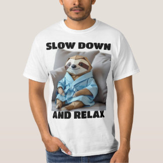 "Ralentir et se détendre" T-shirt Origami Sloth