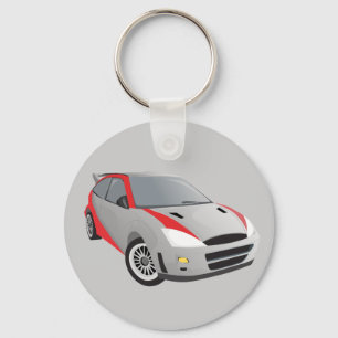 Rally Car Keychain
