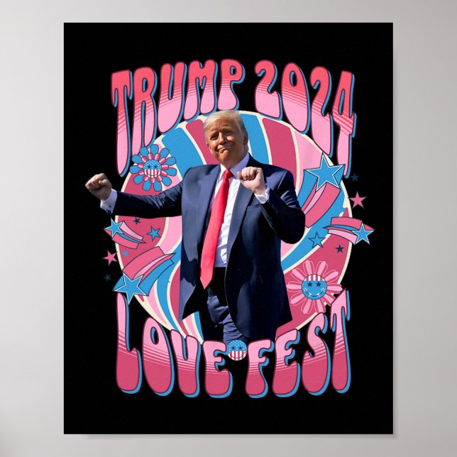 Rally Love Fest Dancing Retro Groovy Funny Lovefes Poster (Front)