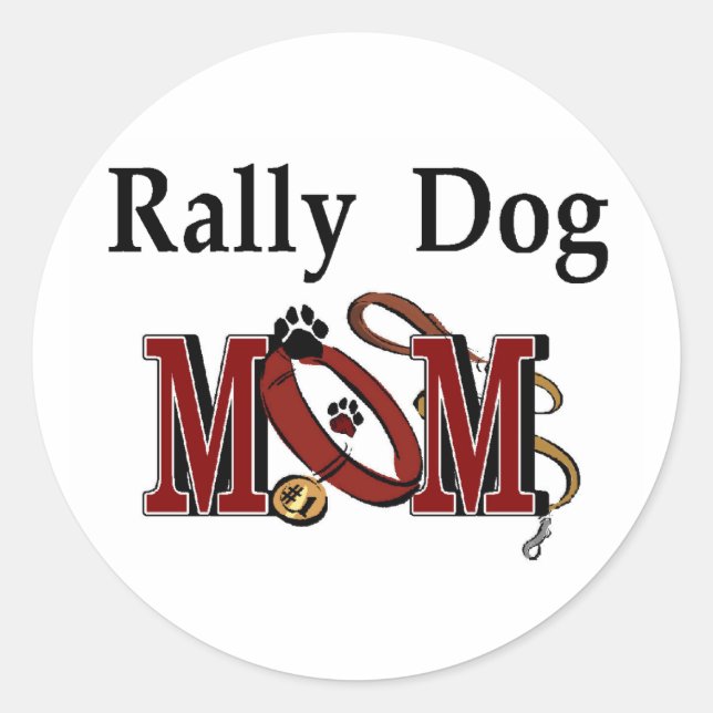 Rally Obedience Dog Mom Gifts Classic Round Sticker (Front)