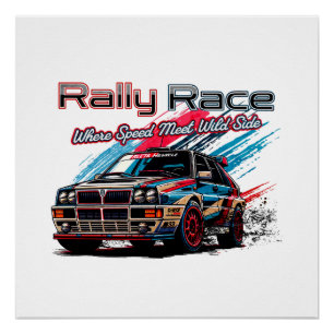 RALLY RACE VINTAGE - WHEN SPEED MEET WILD SIDE! POSTER
