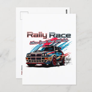 RALLY RACE - WHEN SPEED MEET WILD SIDE! POSTCARD