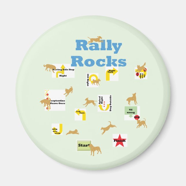 Rally Rocks Magnet (Front)