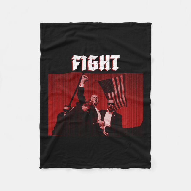 Rally Shooting Fight In 2024  Fleece Blanket (Front)