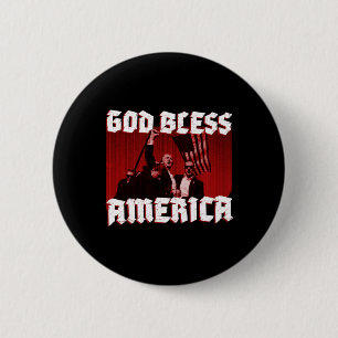 Rally Shooting God Bless America In 2024  2 Inch Round Button