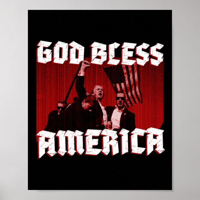 Rally Shooting God Bless America In 2024  Poster (Front)