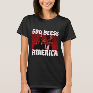 Rally Shooting God Bless America In 2024  T-Shirt
