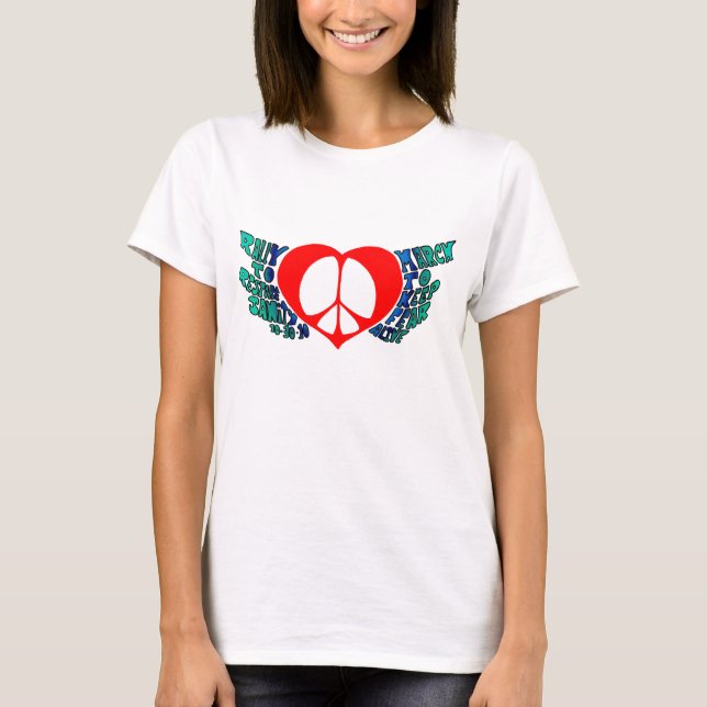 Rally to Restore Sanity Peace Wings T-Shirt (Front)