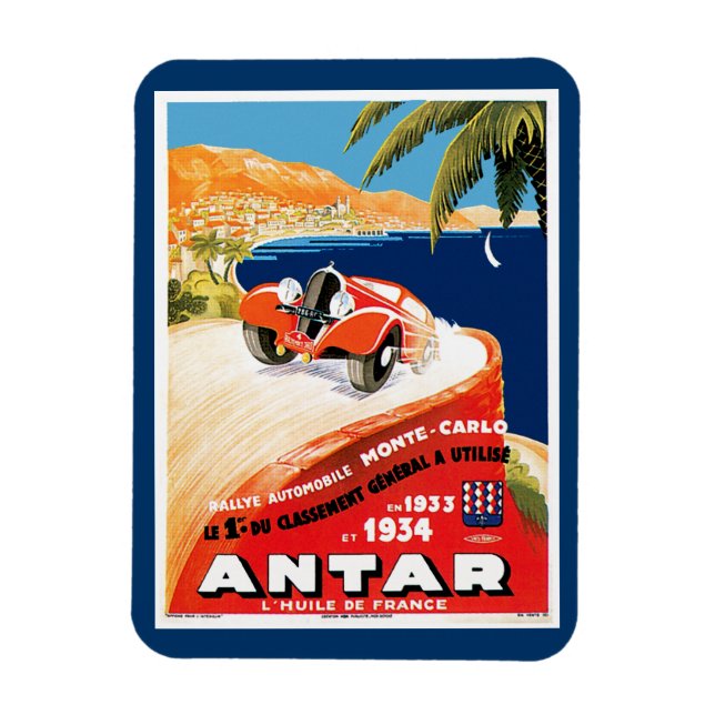 Rallye Automobile Monte Carlo Magnet (Vertical)