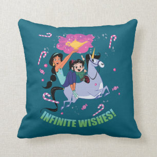 Ralph Breaks the Internet   Jasmine & Vanellope Throw Pillow