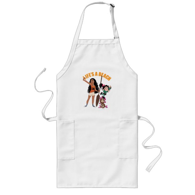 Ralph Breaks the Internet | Moana - Life's a Beach Long Apron (Front)
