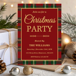 Ralph Lauren Tartan Plaid Christmas Party Invitation