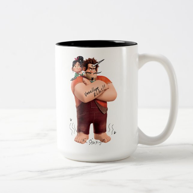 Ralph & Vanellope | Vanellope Rules! Two-Tone Coffee Mug (Right)