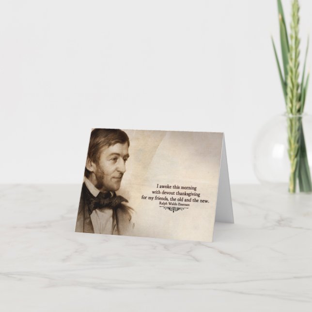 Ralph Waldo Emerson Carte de remerciements (Devant)