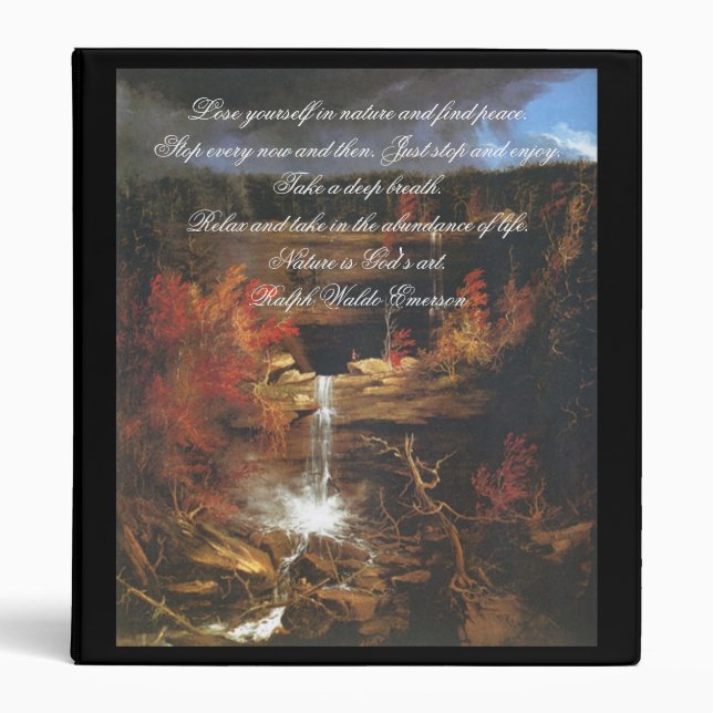 Ralph Waldo Emerson nature quotes binder (Front)