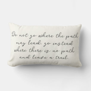 Ralph Waldo Emerson Quote Lumbar Pillow