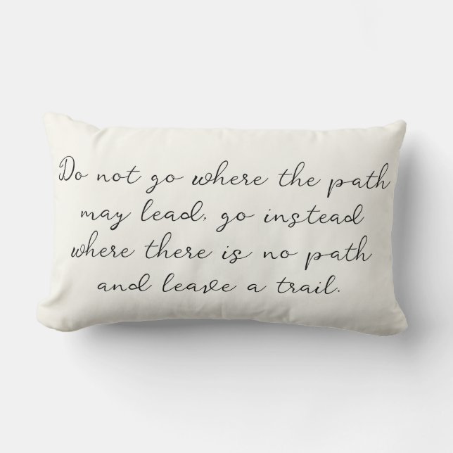 Ralph Waldo Emerson Quote Lumbar Pillow (Front)