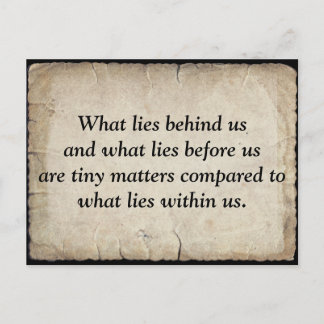 Ralph Waldo Emerson's quote on life Postcard