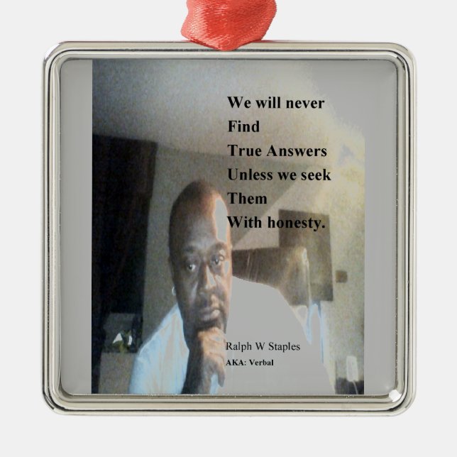 Ralph Wisden Staples Metal Ornament (Front)