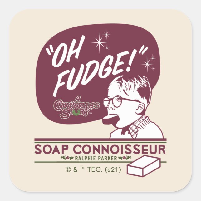 Ralphie Parker - Soap Connoisseur Square Sticker (Front)