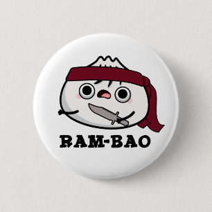 Ram-bao Funny Soldier Dimsun Pun 2 Inch Round Button