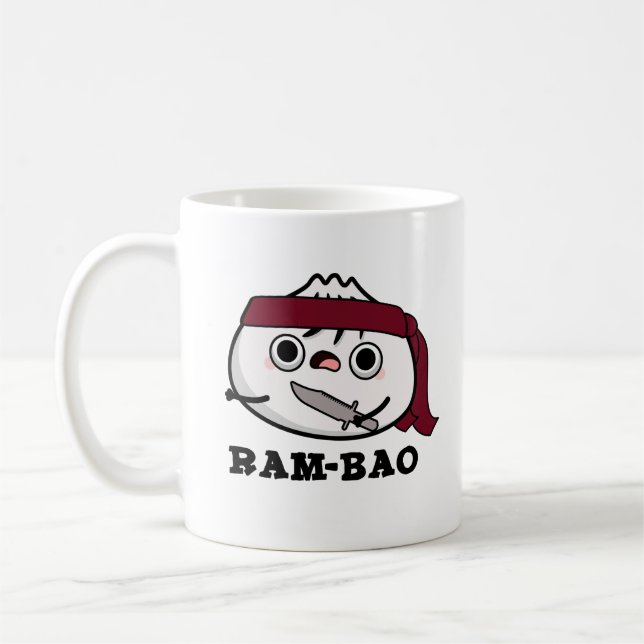 Ram-bao Funny Soldier Dimsun Pun Coffee Mug (Left)