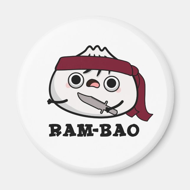 Ram-bao Funny Soldier Dimsun Pun Magnet (Front)