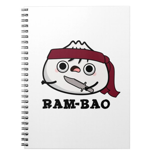 Ram-bao Funny Soldier Dimsun Pun Notebook (Front)