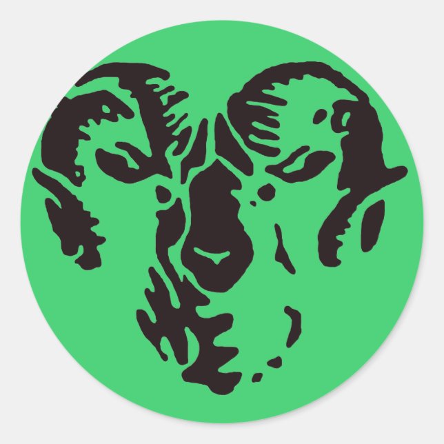 Ram Classic Round Sticker (Front)