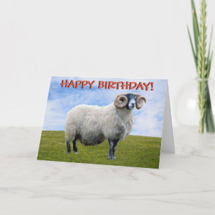 Ram customizable birthday card